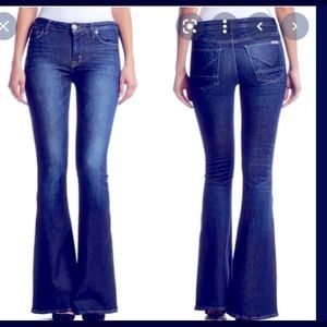 Hudson Jeans Mia Mid-Rise Dark Wash Flare Jeans 30 Excellent Condition